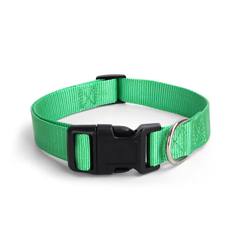 Spot Pet Supplies Simple Solid Color Collar Dog Leash Can Be Embroidered Silk Screen for Wholesale & OEM Programs detail