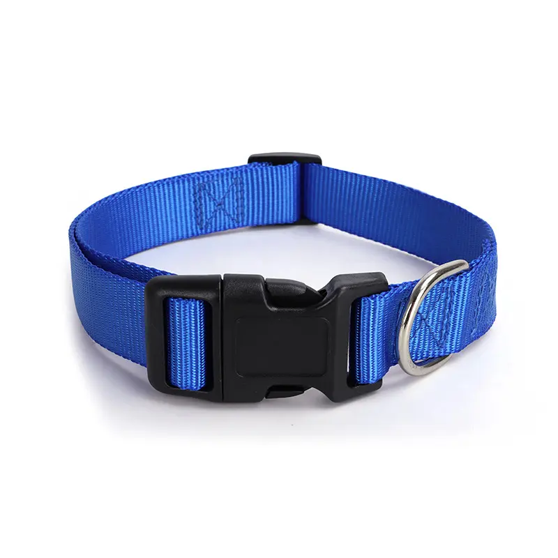 Spot Pet Supplies Simple Solid Color Collar Dog Leash Can Be Embroidered Silk Screen for Wholesale & OEM Programs detail