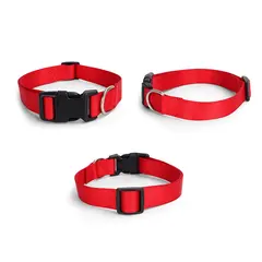Spot Pet Supplies Simple Solid Color Collar Dog Leash Can Be Embroidered Silk Screen for Wholesale & OEM Programs view 4
