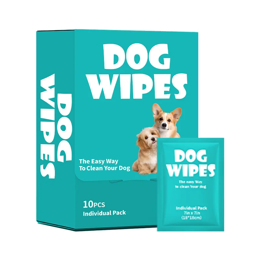Pet Wet Wipes Single Pack Dog Fruit Scent Spunlace Material Disposable No-Wash for Dogs for Wholesale & OEM Programs detail