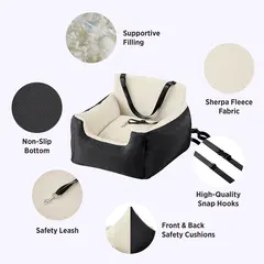 Small Dog Eco-friendly Waterproof Polyester Fiber Car Seat Winter Pet Bed Storage for Wholesale & OEM Programs view 4