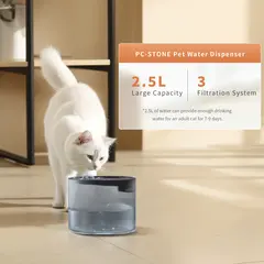 Portable Stainless Steel Plastic Smart Large Fountain Water Food Bowl Dispenser Eco-Friendly Automatic Dog Feeder Kit Pet for Wholesale & OEM Programs view 6