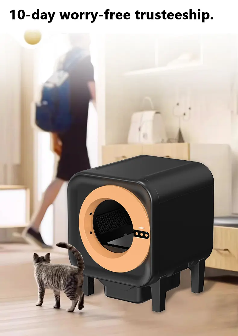 Hot Sale Smart Automatic Self-Cleaning Electronic Deodorizing Open Top Cat Litter Box Convenience Easy Clean Cat Accessory detail