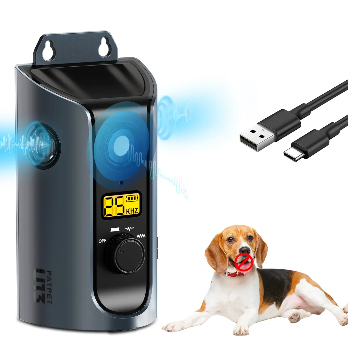 2025 Rechargeable Solar Panel Charging Ultrasonic Dog Trainer Model Non-Barking Pet for Dogs for Wholesale & OEM Programs detail