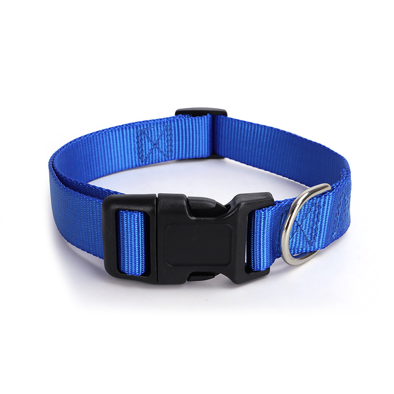 Spot Pet Supplies Simple Solid Color Collar Dog Leash Can Be Embroidered Silk Screen for Wholesale & OEM Programs detail
