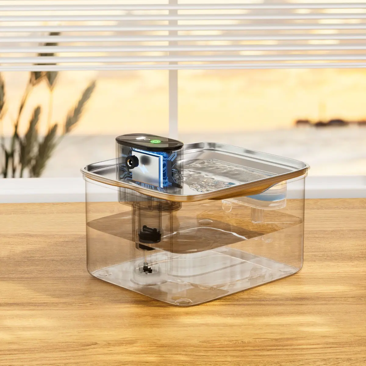 Eco-Friendly Stainless Steel Pet Water Fountain 3.5L Large Capacity Automatic for Small Animals for Wholesale & OEM Programs detail