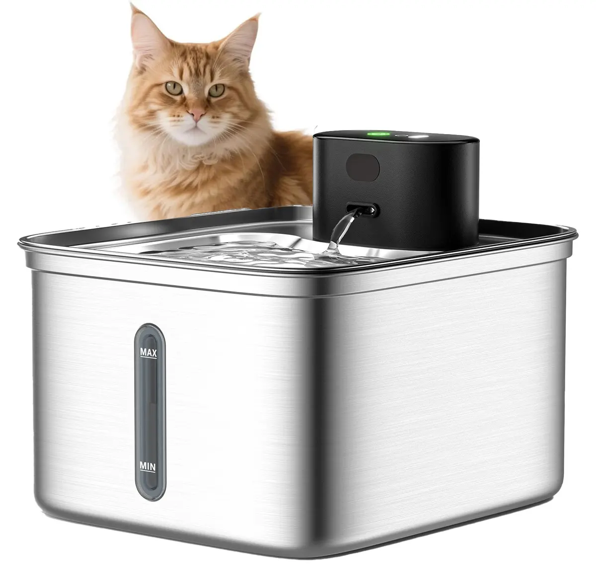 Eco-Friendly Stainless Steel Pet Water Fountain 3.5L Large Capacity Automatic for Small Animals for Wholesale & OEM Programs