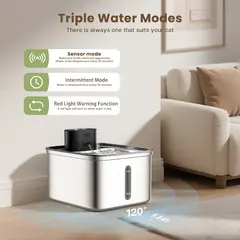 Eco-Friendly Stainless Steel Pet Water Fountain 3.5L Large Capacity Automatic for Small Animals for Wholesale & OEM Programs view 5