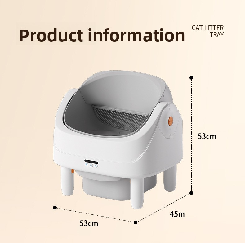 Stylish Automatic Cleaning Self-Cleaning Cat Litter Box APP Remote Control Large 75L for Wholesale & OEM Programs detail