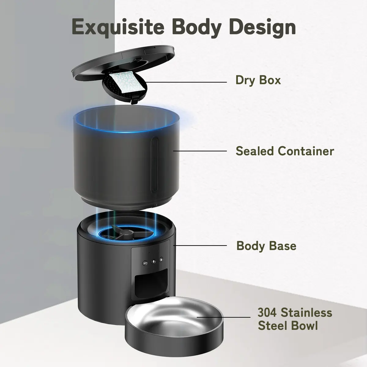 Automatic Timed Dispenser Anti-Jamming Design BL-F-018 for Small Animals for Wholesale & OEM Programs detail