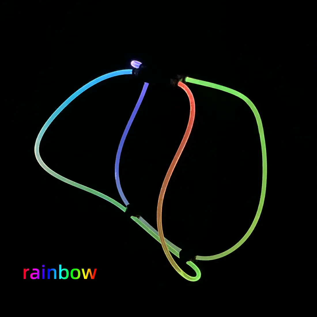 USB 6MM Optical Fiber Dog Harness LED Glowing Dog Vest for Walking the Dog at Night for Dogs for Wholesale & OEM Programs detail