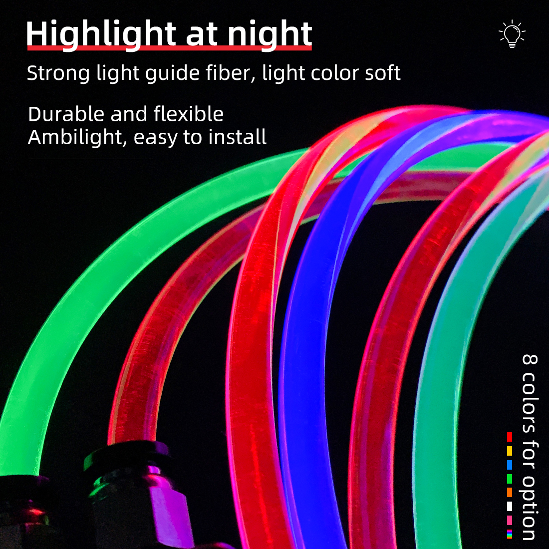USB 6MM Optical Fiber Dog Harness LED Glowing Dog Vest for Walking the Dog at Night for Dogs for Wholesale & OEM Programs view 6