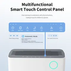 UV Automatic Pet Air Purifier Smart Activated Carbon H13/14 HEPA Filter Air Cleaner for Dogs for Wholesale & OEM Programs view 3