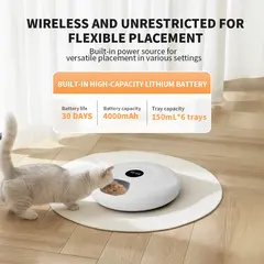 Durable WIFI Smart Automatic Feeder Eco-Friendly Plastic Food Dispenser Timer for Dogs for Wholesale & OEM Programs view 4