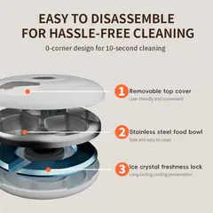 Durable WIFI Smart Automatic Feeder Eco-Friendly Plastic Food Dispenser Timer for Dogs for Wholesale & OEM Programs view 6