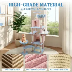 Factory Luxury Wood Fabric Cat Tree Pet Tower JRCT135 for Cats for Wholesale & OEM Programs view 4