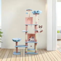Factory Luxury Wood Fabric Cat Tree Pet Tower JRCT135 for Cats for Wholesale & OEM Programs view 6